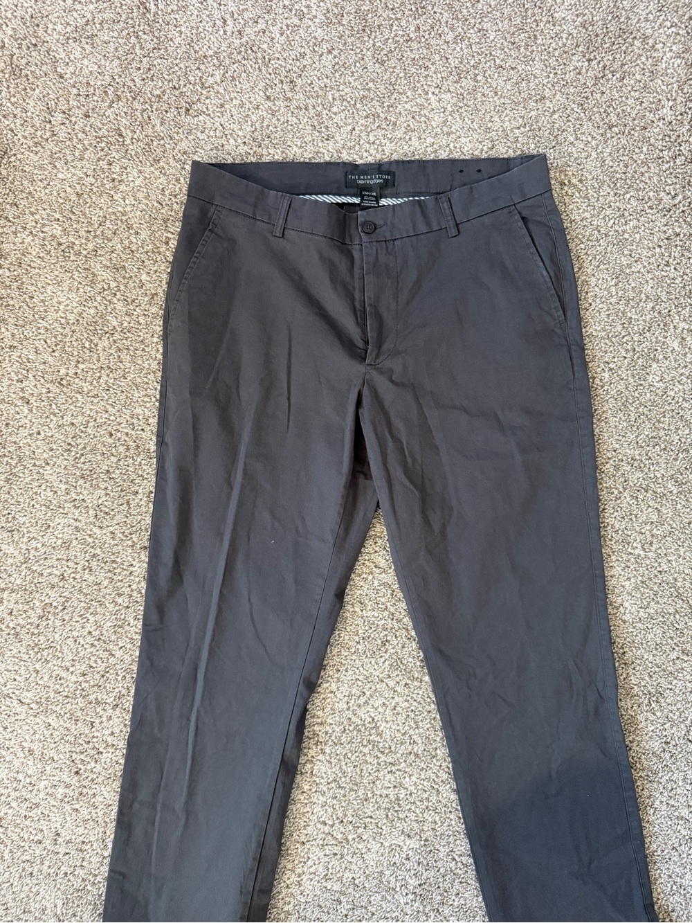 Bloomingdale's Men's Charcoal Chino Pants